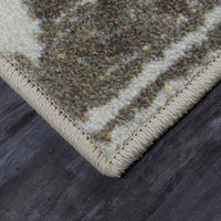 Home Bordered Floral Rocco Soft Pink/Green, Tan and Grey/Blue Area Rug