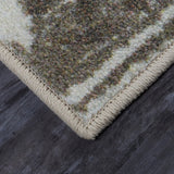 Home Bordered Floral Rocco Soft Pink/Green, Tan and Grey/Blue Area Rug