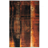 Modern Home Rust Burn Soft Orange Black Area Rug