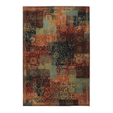 Home Patch Floral Soft Orange Multi Area Rug