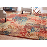 Home Patch Floral Soft Orange Multi Area Rug