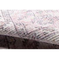 Helena Polyester Cotton Trditional Soft Pink Area Rug