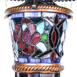 Gracewood Hollow Lachmet Multicolored Stained Glass Table Lamp (27.5 in.) - 17"L x 17"W x 27.5"H