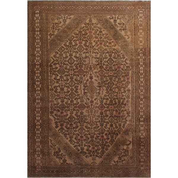 Vintage Distressed Overdyed Macy Rust/Brown Soft Area Rug