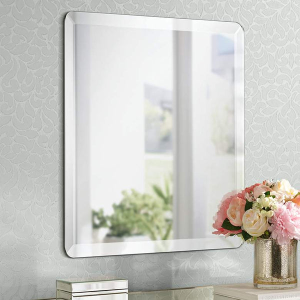 Square Frameless 24" Beveled Vanity Wall Mirror