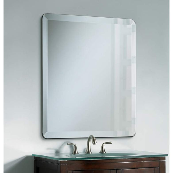 Square Frameless 30" Square Beveled Wall Mirror