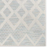 Modern Geometric Flatweave Blue Soft Area Rug