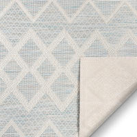 Modern Geometric Flatweave Blue Soft Area Rug