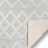 Modern Geometric Flatweave Blue Soft Area Rug