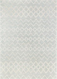 Modern Geometric Flatweave Blue Soft Area Rug