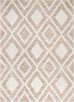 Modern Bold Flatweave Beige Soft Area Rug