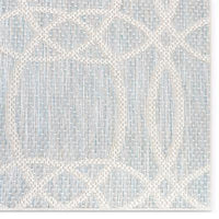 Modern Geometric Flatweave Blue Soft Area Rug