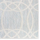 Modern Geometric Flatweave Blue Soft Area Rug