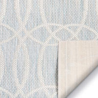 Modern Geometric Flatweave Blue Soft Area Rug