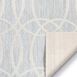 Modern Geometric Flatweave Blue Soft Area Rug