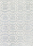 Modern Geometric Flatweave Blue Soft Area Rug