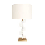 Pasargad Home Spire Collection in Modern Style Table Lamp with E27 bulb and White Shade, On-Off Switch - L27"xD15"
