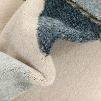 Modern Geometric Diamond Shapes Multi Distressed High-Low Soft Area Rug