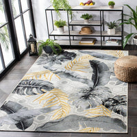 Barbados Finchen Tropical Indoor/ Outdoor Patio Backyard Soft Rug