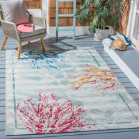 Barbados Ginta Tropical Indoor/ Outdoor Patio Backyard Soft Rug