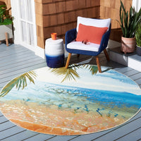 Barbados Nazan Tropical Indoor/ Outdoor Patio Backyard Soft Rug