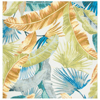 Barbados Souzan Tropical Indoor/ Outdoor Patio Backyard Soft Rug