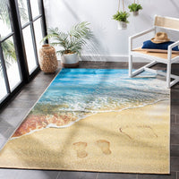 Barbados Tokiko Tropical Indoor/ Outdoor Patio Backyard Soft Rug