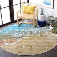 Barbados Tokiko Tropical Indoor/ Outdoor Patio Backyard Soft Rug