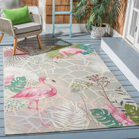 Barbados Vivianne Tropical Indoor/ Outdoor Patio Backyard Soft Rug
