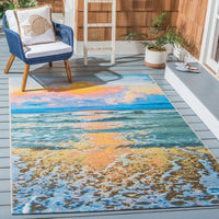 Barbados Wanne Tropical Indoor/ Outdoor Patio Backyard Soft Rug