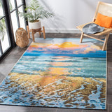 Barbados Wanne Tropical Indoor/ Outdoor Patio Backyard Soft Rug