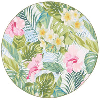 Barbados Zalja Tropical Indoor/ Outdoor Patio Backyard Soft Rug