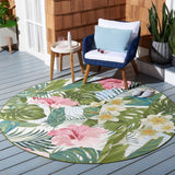 Barbados Zalja Tropical Indoor/ Outdoor Patio Backyard Soft Rug