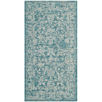 Courtyard Aquata Indoor/ Outdoor Patio Backyard Rug