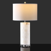 Couture Massey Round Alabaster Table Lamp - 15 IN W x 15 IN D x 27 IN H