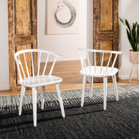 SAFAVIEH Dining Country Blanchard White Dining Chairs (Set of 2) - 21.3" x 20.5" x 29.9"