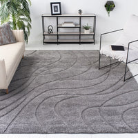 Florida Shag Sigtraud Abstract Waves Thick Soft Area Rug