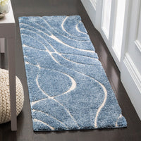 Florida Shag Sigtraud Abstract Waves Thick Soft Area Rug