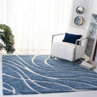 Florida Shag Sigtraud Abstract Waves Thick Soft Area Rug