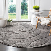 Florida Shag Sigtraud Abstract Waves Thick Soft Area Rug