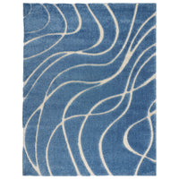 Florida Shag Sigtraud Abstract Waves Thick Soft Area Rug