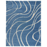 Florida Shag Sigtraud Abstract Waves Thick Soft Area Rug