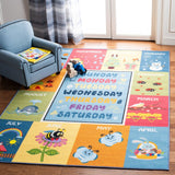 Kids Playhouse Avril Days and Months Machine Washable Soft Rug