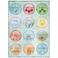 Kids Playhouse Giedrima Months Machine Washable Soft Rug