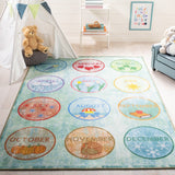 Kids Playhouse Giedrima Months Machine Washable Soft Rug