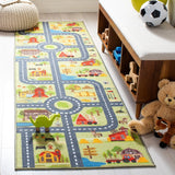 Kids Playhouse Violanthi Neighborhood Road Machine Washable Soft Rug
