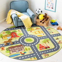 Kids Playhouse Violanthi Neighborhood Road Machine Washable Soft Rug