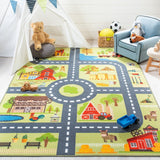 Kids Playhouse Violanthi Neighborhood Road Machine Washable Soft Rug