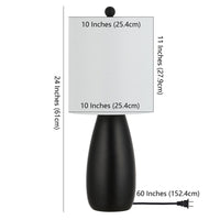 Arlia Modern 24-inch LED Table Lamp (Set of 2) - 10" W x 10" L x 24" H