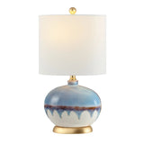 Lighting Koa Blue 21-inch Ceramic LED Table Lamp - 13" W x 8" L x 21" H